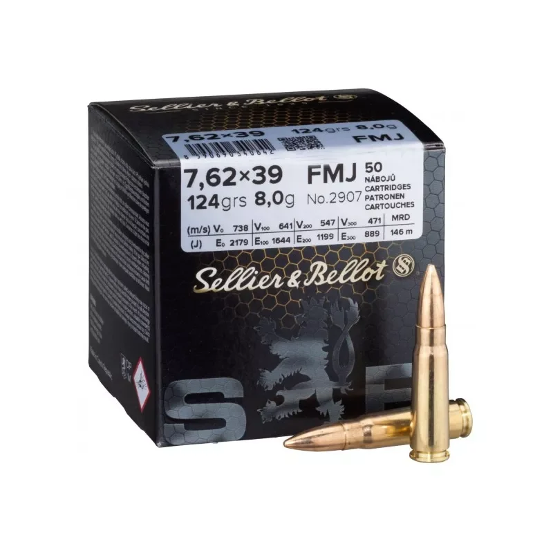 7,62x39 S&B FMJ 123gr/8g