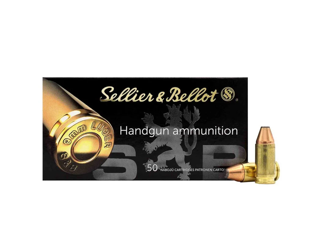 S&B 9x19mm Luger, SP 6,5g./100grs (50ks)