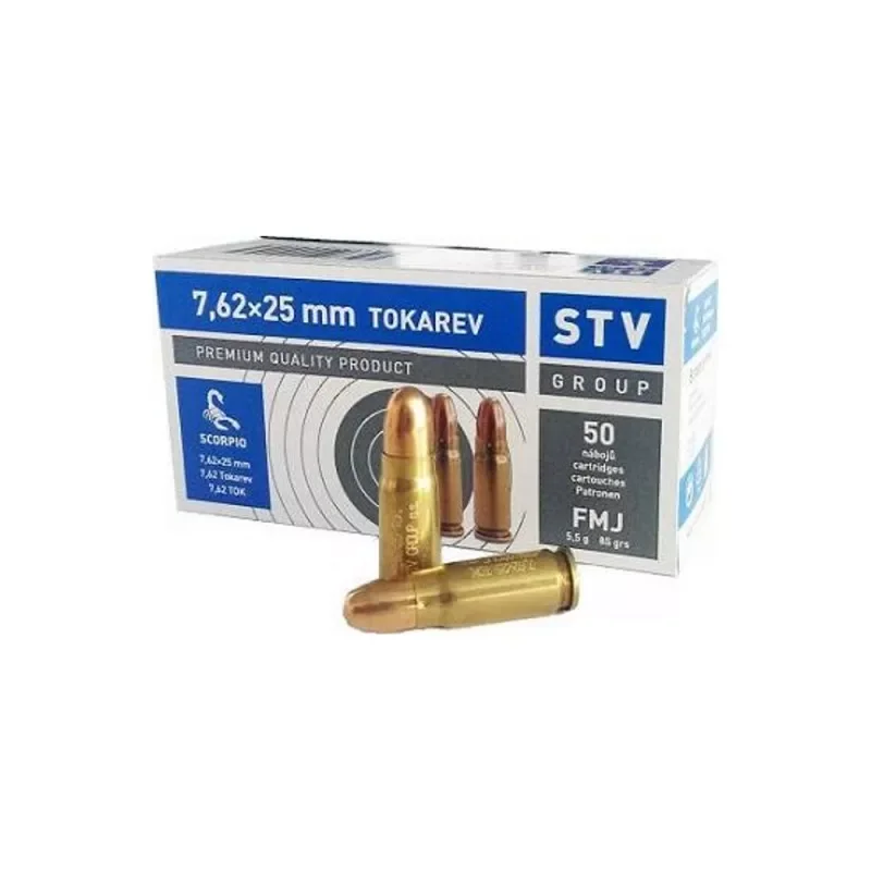 STV Scorpio 7,62×25 C.I.P. FMJ 85gr