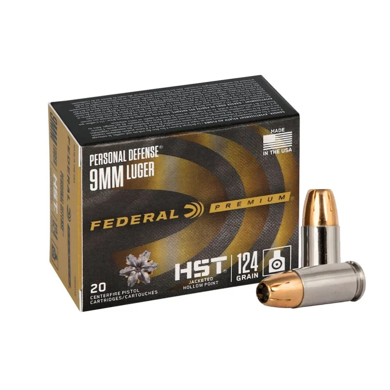 9mm Luger Federal Premium Personal Defense HST 124gr/8g JHP (20ks)