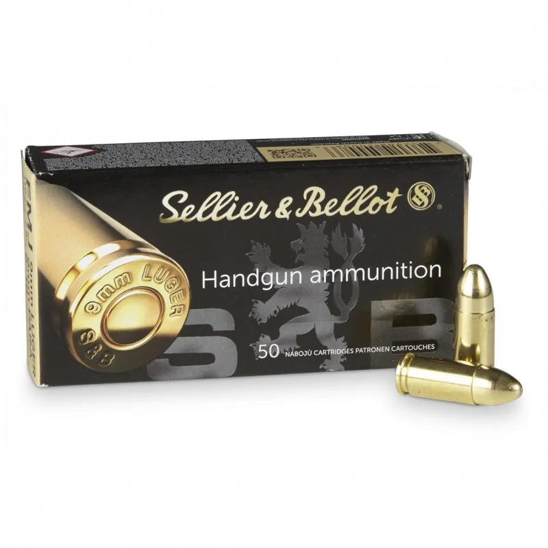 S&B 9x19mm Luger, FMJ 124gr/8g (50ks)