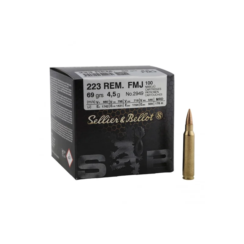 Sellier&Bellot .223Rem FMJ 4,5g./69gr. (100ks)