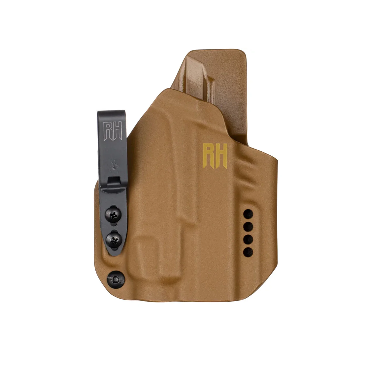 CROCY – Vnútorné appendixové kydexové puzdro pre Glock 19 Gen3–6 / Glock 19X/45 + Streamlight TLR-7 X – coyote hnedé / pravák